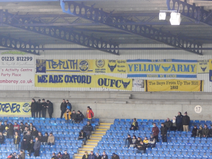 The Oxford ultras ready for the game